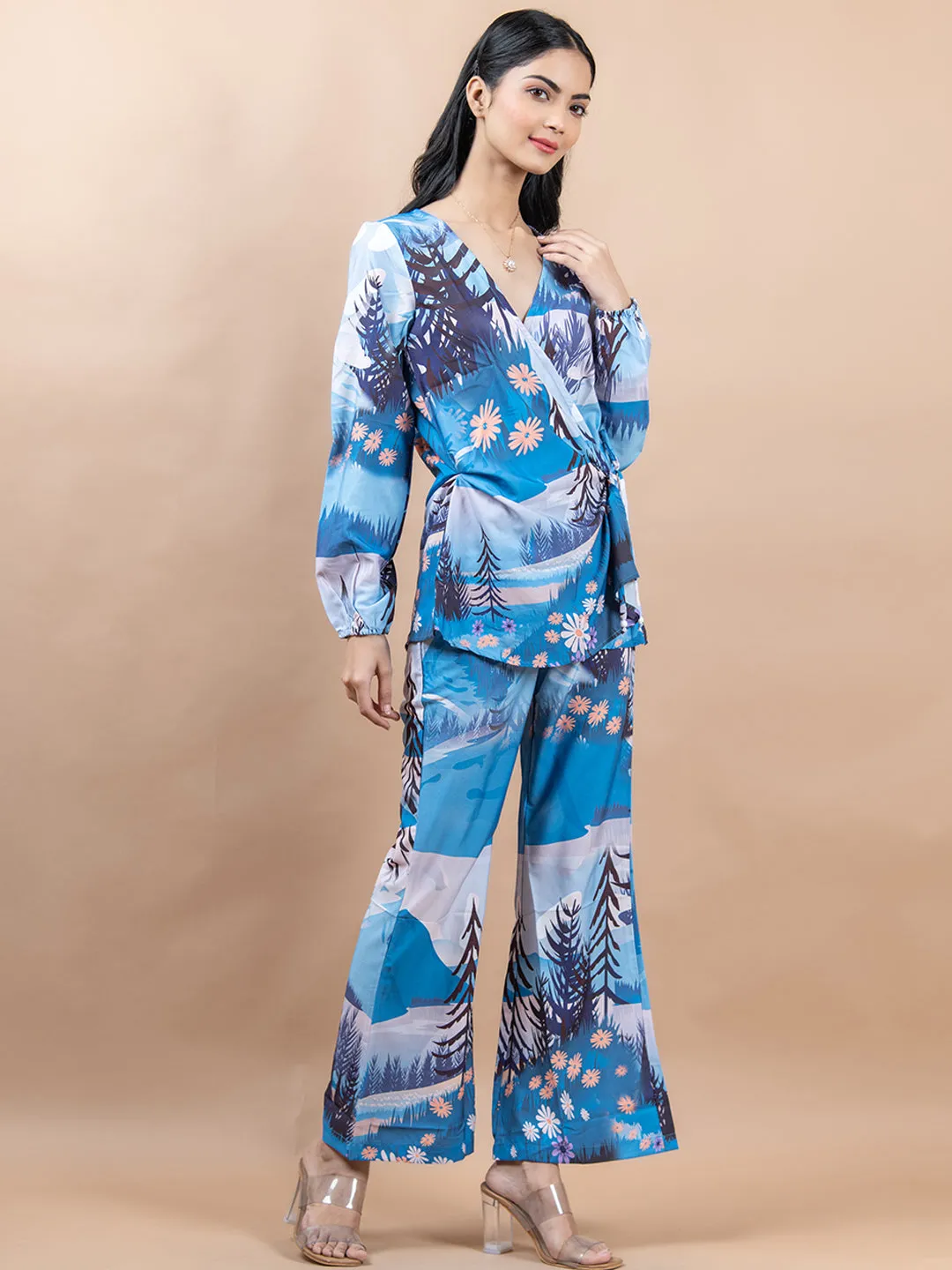 Green leaf print Co-ord set