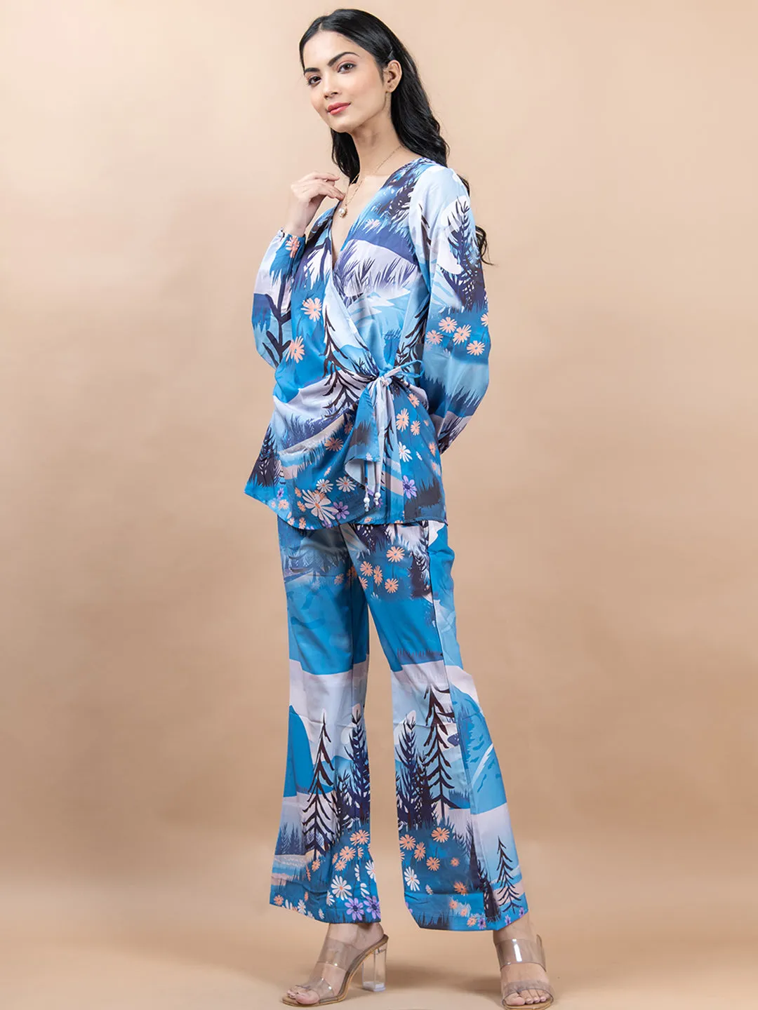 Green leaf print Co-ord set