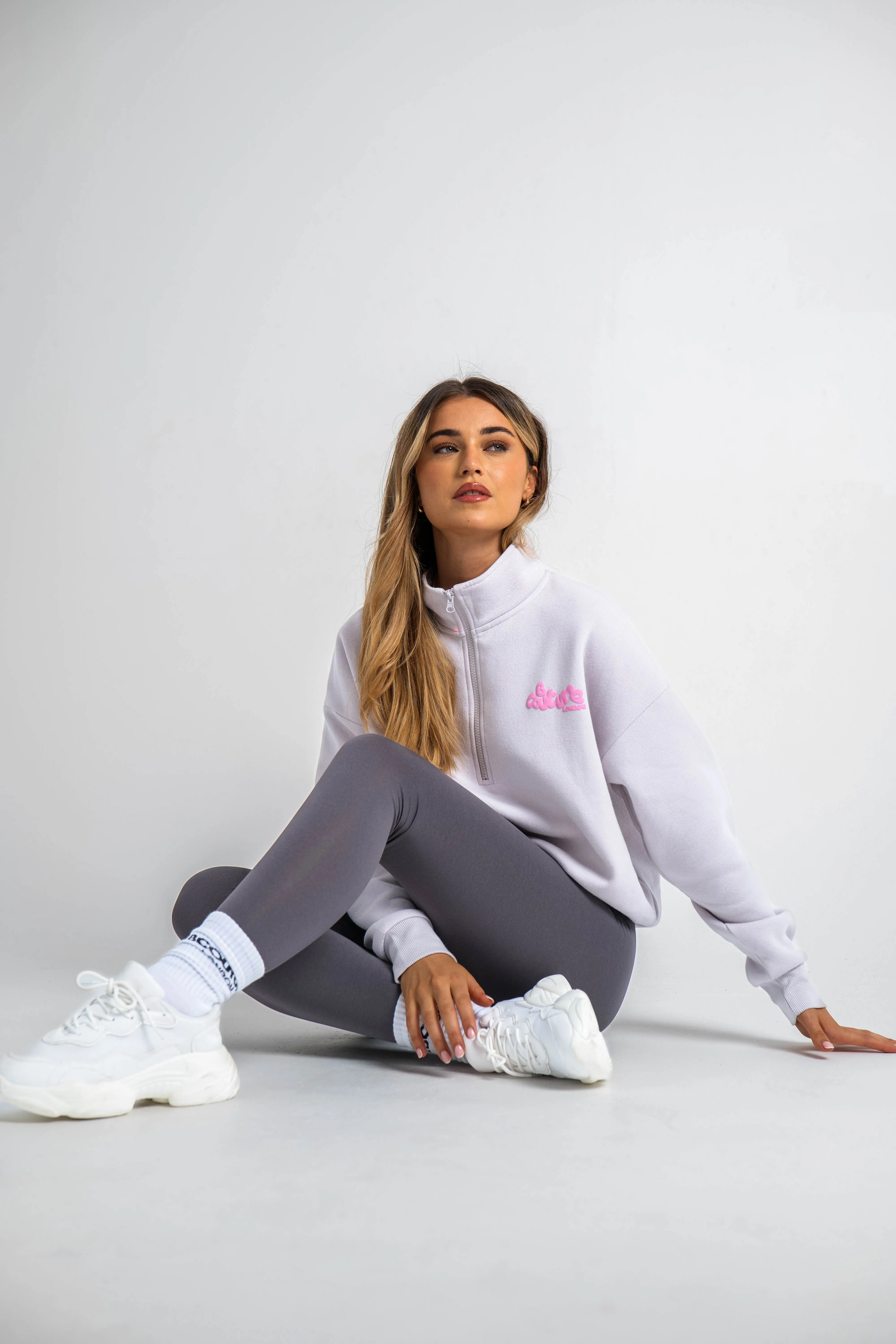 Hatherley Half-Zip Sweatshirt & Leggings Set -  Metal Grey / Charcoal
