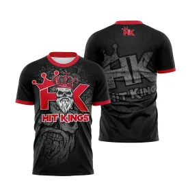 Hit Kings Bearded Skull Mens Full Dye Jersey Black/Red