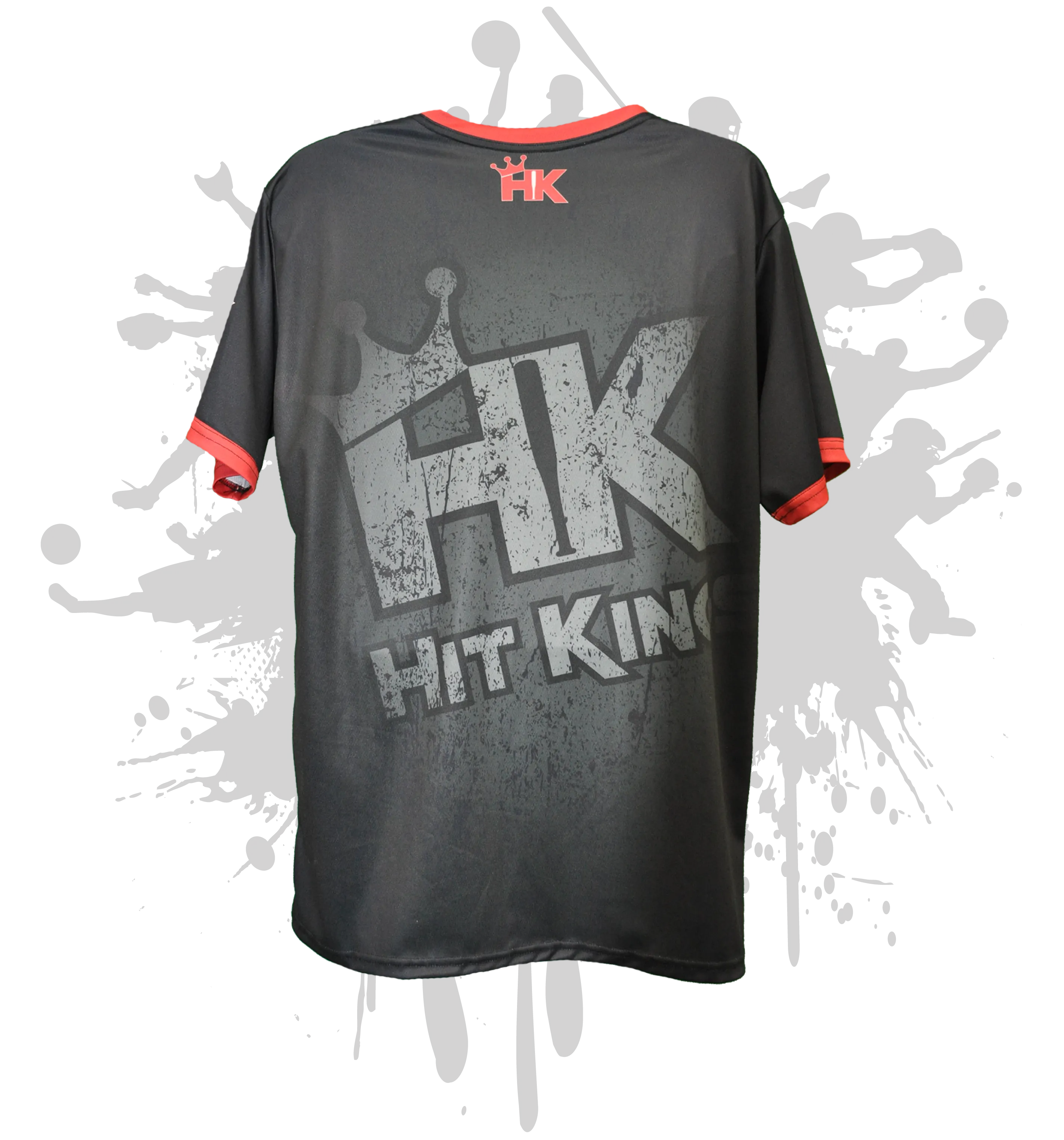 Hit Kings Bearded Skull Mens Full Dye Jersey Black/Red