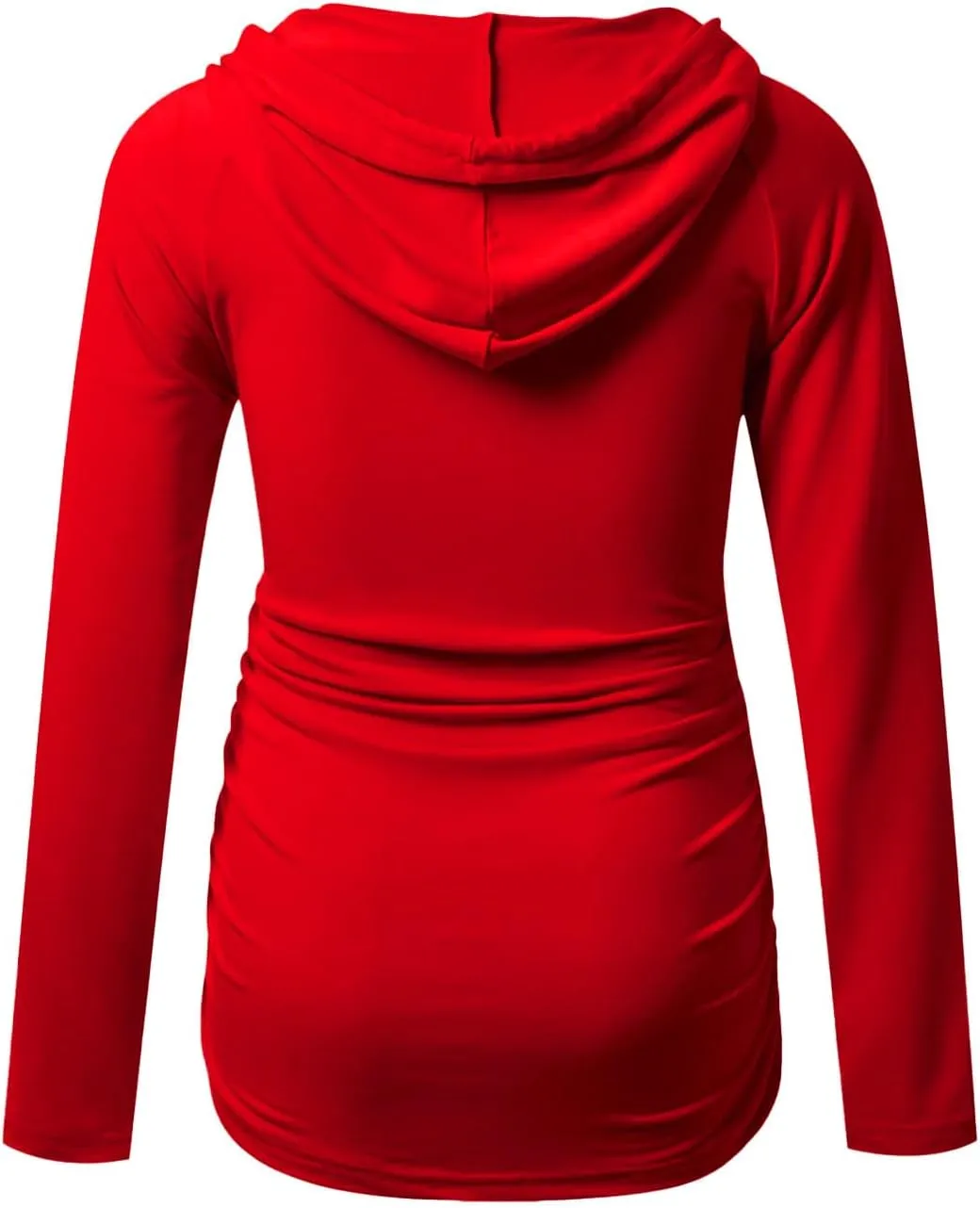 Hooded Maternity Shirts Summer Long Sleeves Pregnancy Tops for Pregnant Women