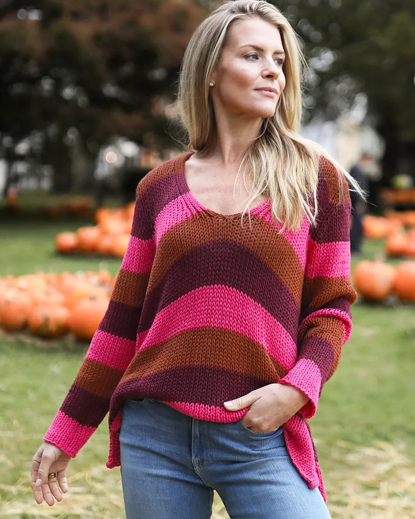 KENZIE STRIPED V COTTON
