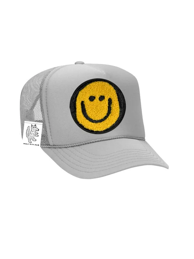 KIDS Trucker Hat with Interchangeable Velcro Patch (Gray)