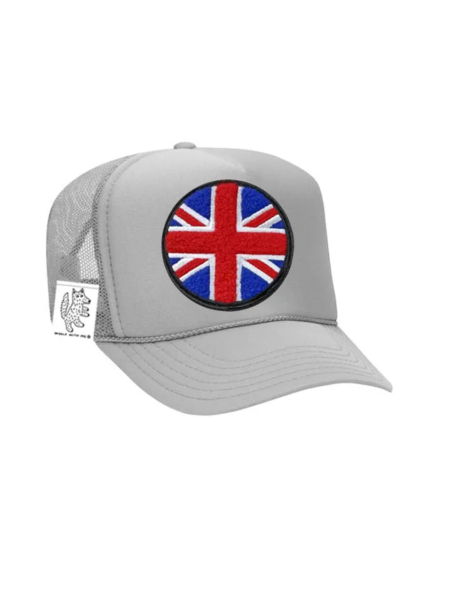 KIDS Trucker Hat with Interchangeable Velcro Patch (Gray)