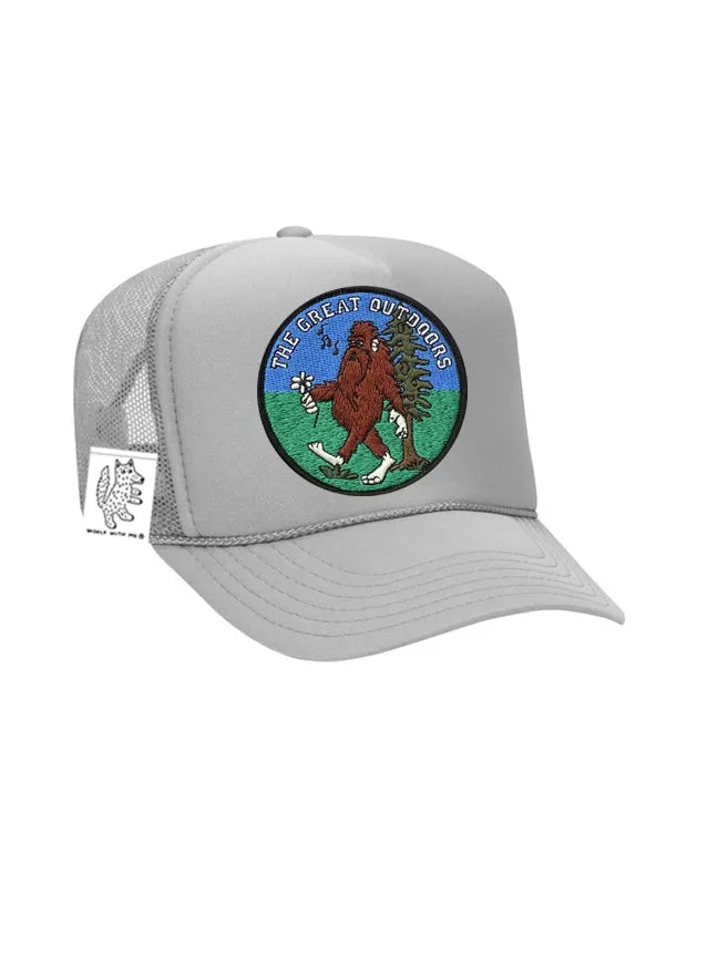 KIDS Trucker Hat with Interchangeable Velcro Patch (Gray)