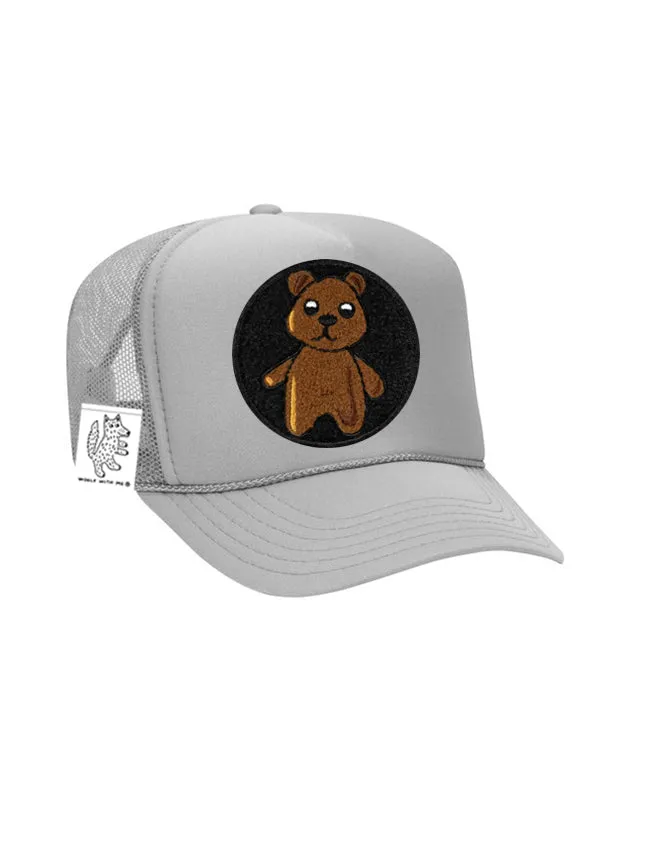 KIDS Trucker Hat with Interchangeable Velcro Patch (Gray)