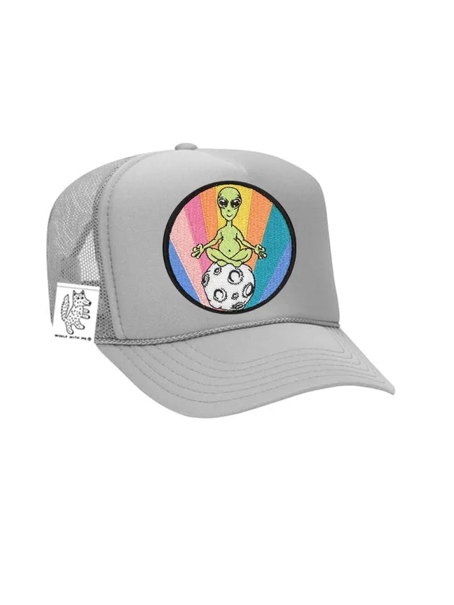KIDS Trucker Hat with Interchangeable Velcro Patch (Gray)