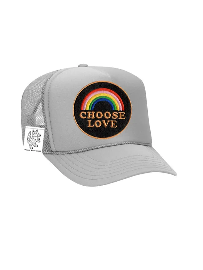 KIDS Trucker Hat with Interchangeable Velcro Patch (Gray)