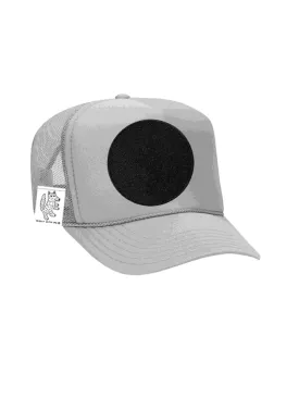 KIDS Trucker Hat with Interchangeable Velcro Patch (Gray)