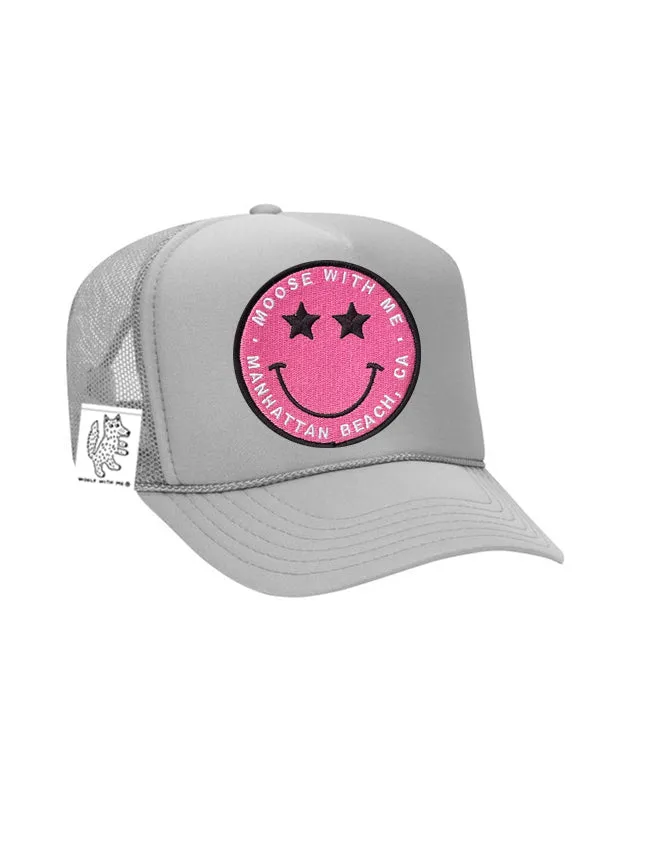 KIDS Trucker Hat with Interchangeable Velcro Patch (Gray)