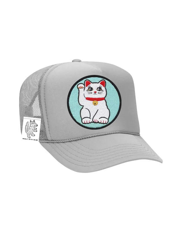 KIDS Trucker Hat with Interchangeable Velcro Patch (Gray)