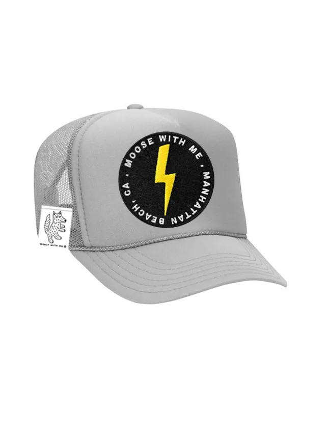 KIDS Trucker Hat with Interchangeable Velcro Patch (Gray)