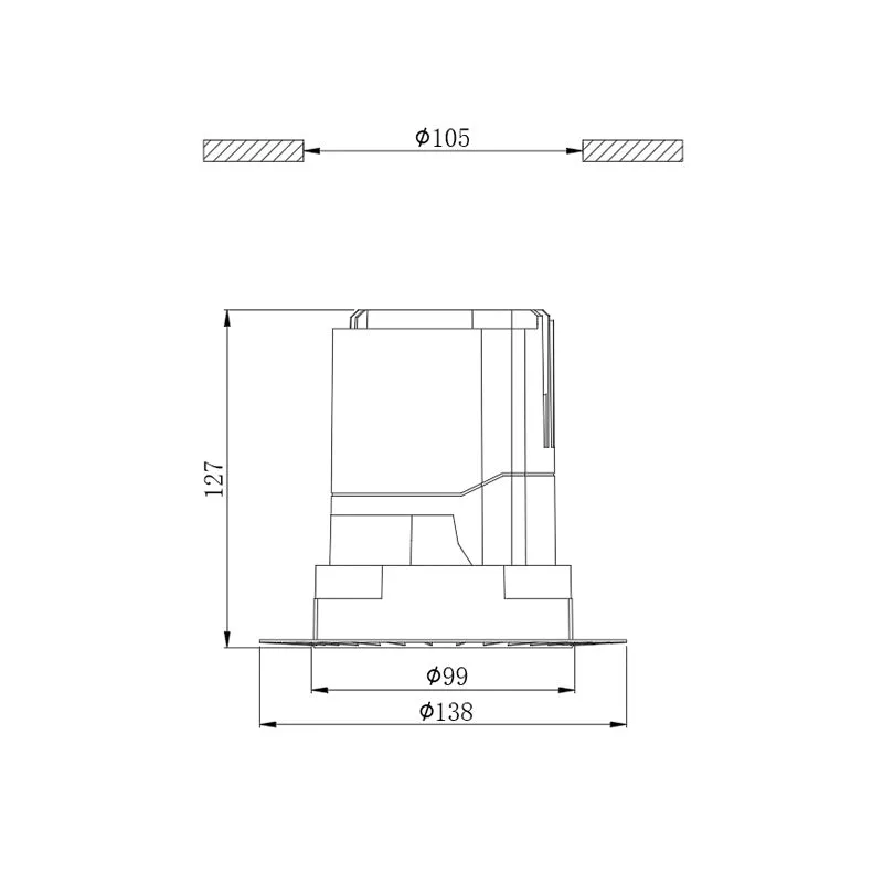 Las Vegas 105mm Architectural Recessed Downlight by CDN