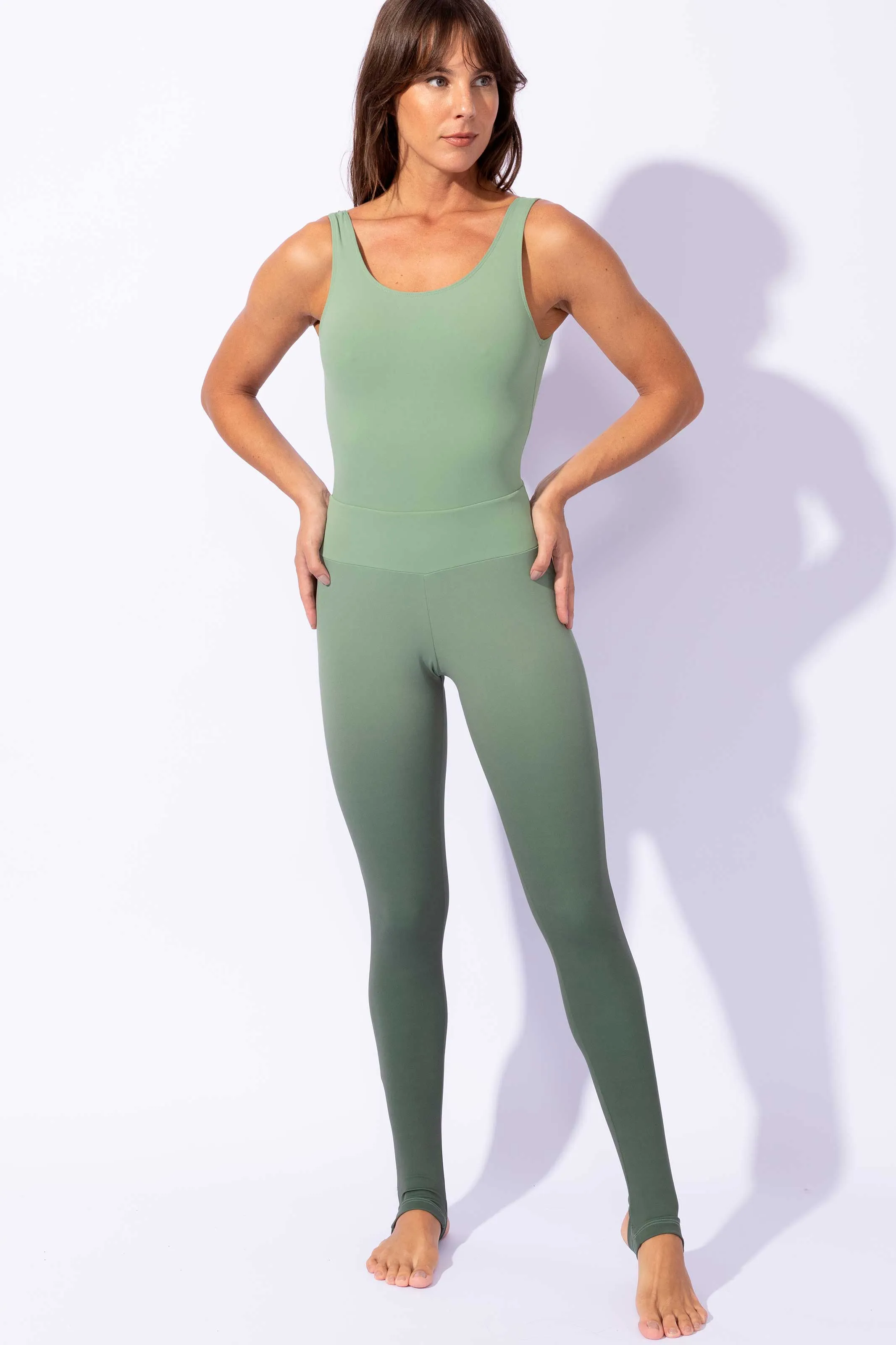 Macacão Modelador Yoga com Pezinho Verde