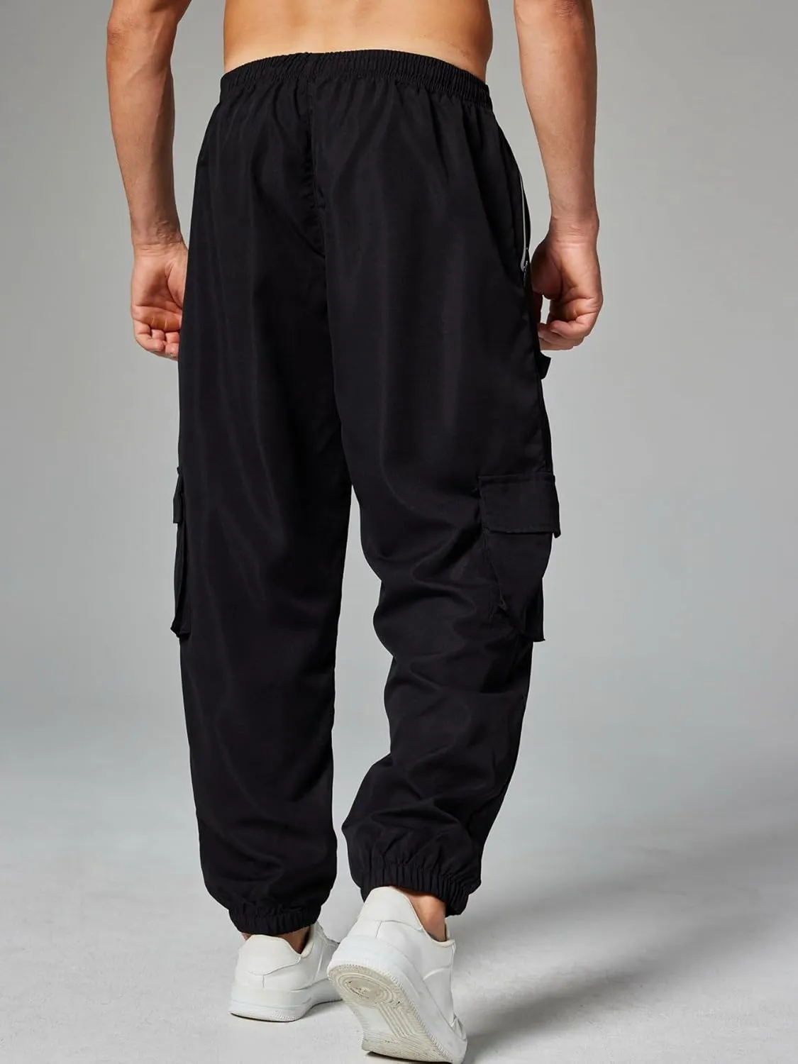 Men's Pant Cargo Casual Slim Sports Harem Drawstring Student Trouser for Men