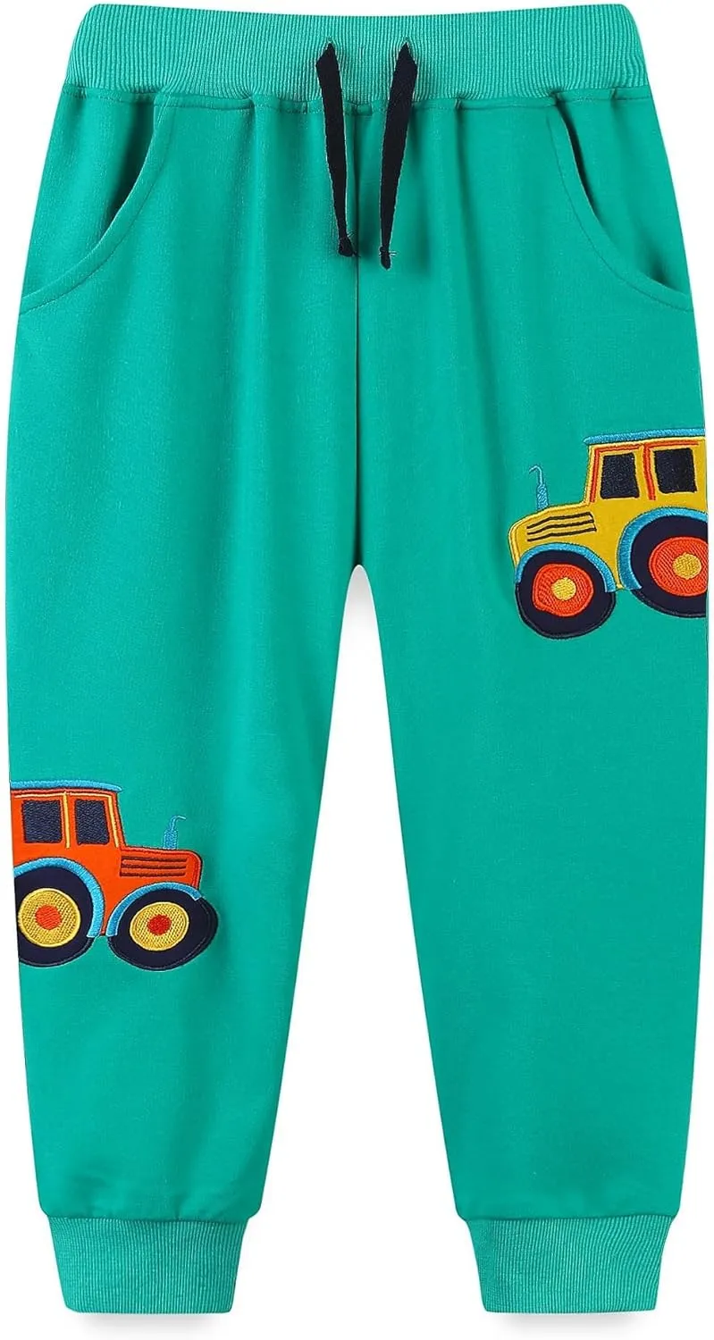 Meufam Toddler Baby Boys Jogger Pants Camouflage Pattern Sweatpants Little Kids Drawstring Elastic Pull-On Pants, Camo Green