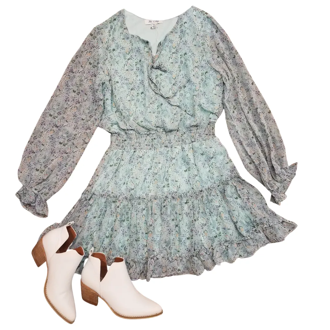 Mint To Be Floral Dress
