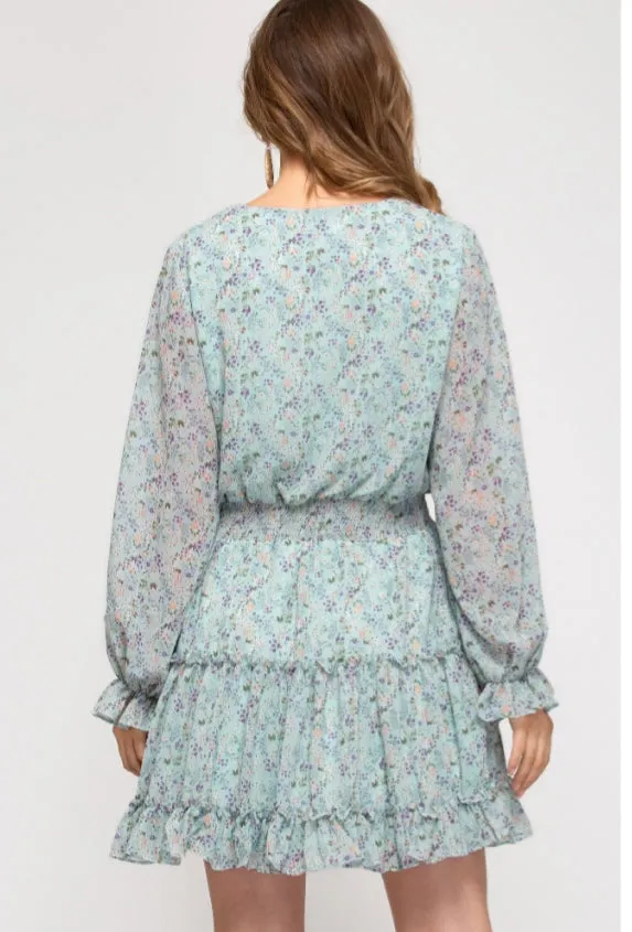 Mint To Be Floral Dress