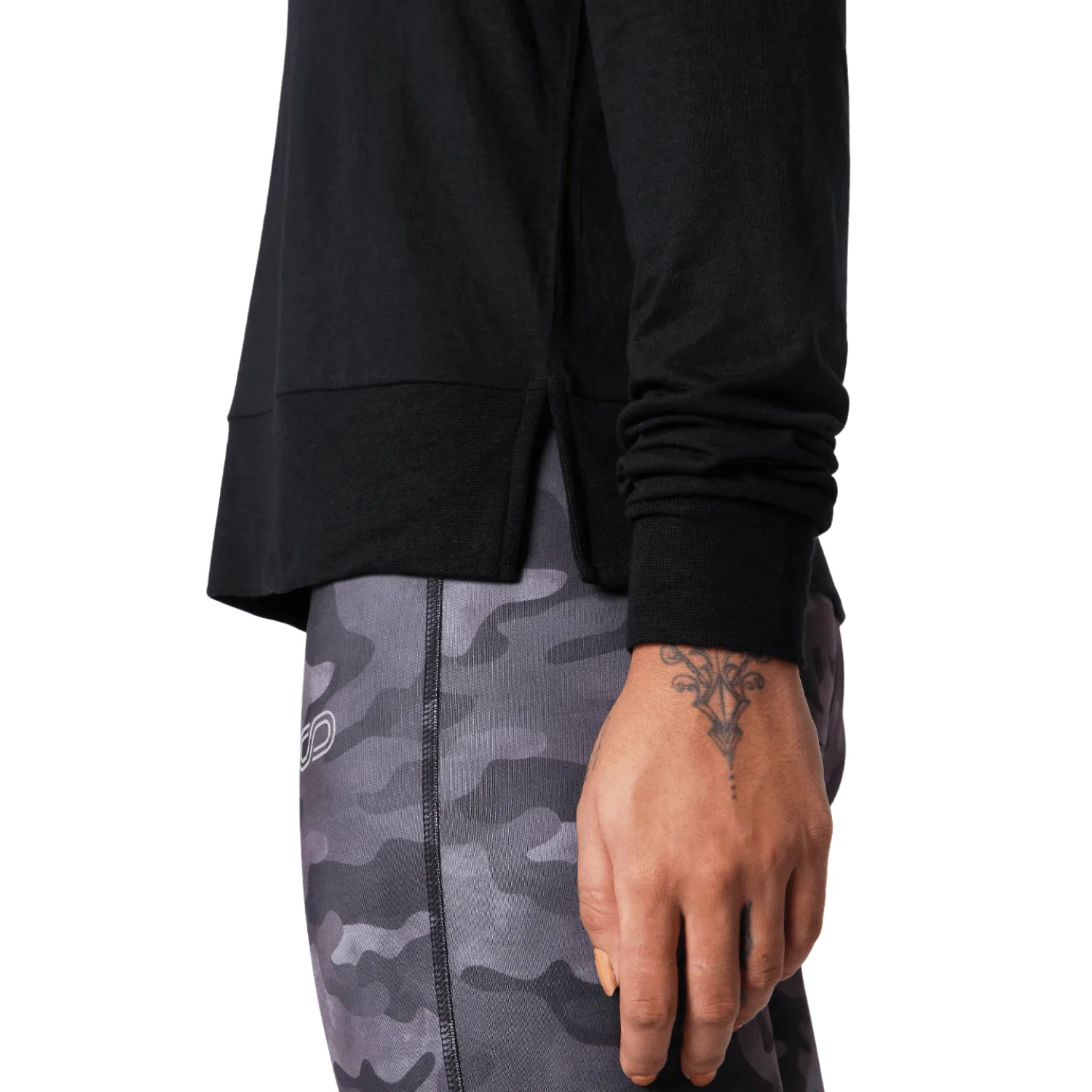 Modal Raglan Long Sleeve Tee Black