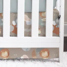 Modern Lion Dark Crib Skirt