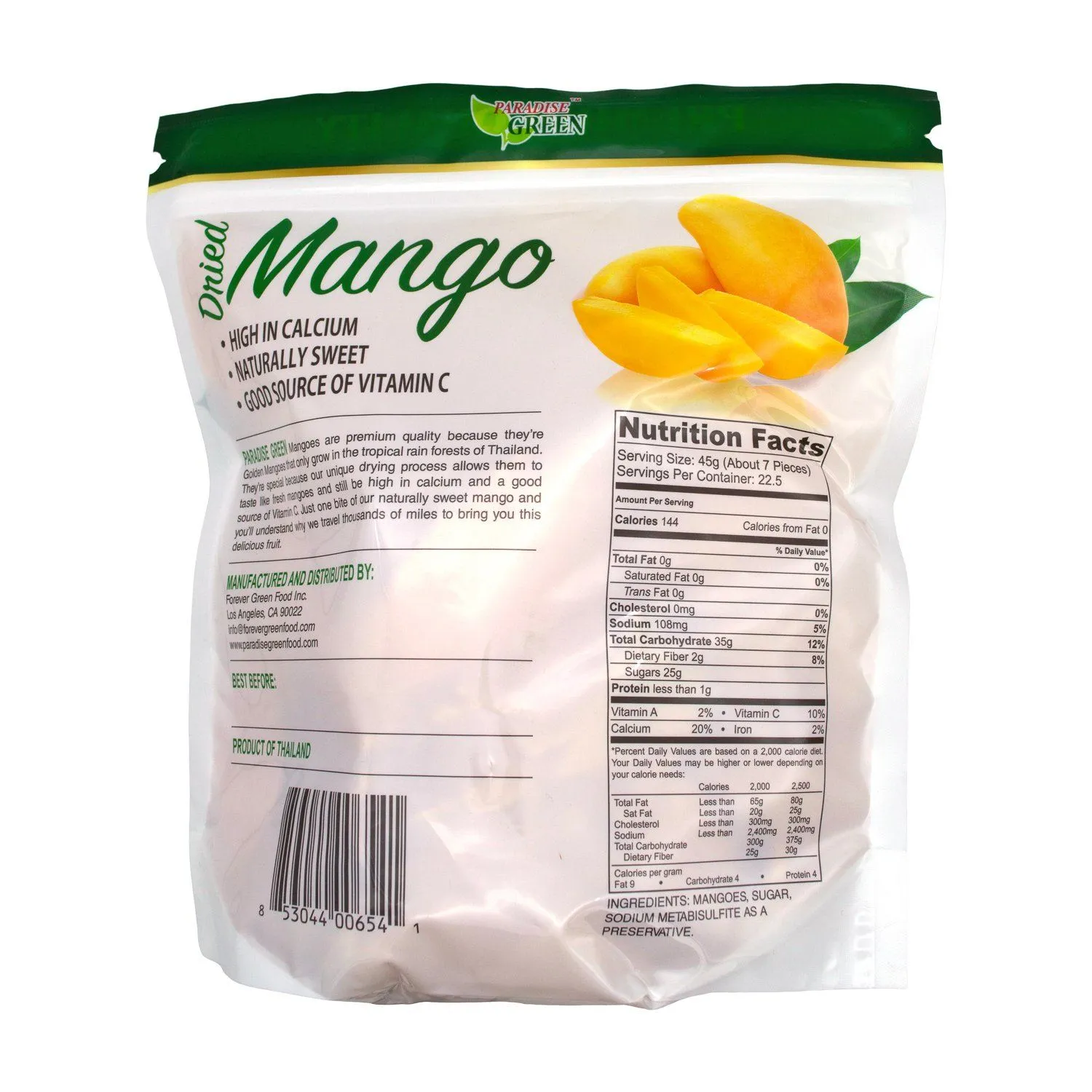 Paradise Green Premium Dried Mango