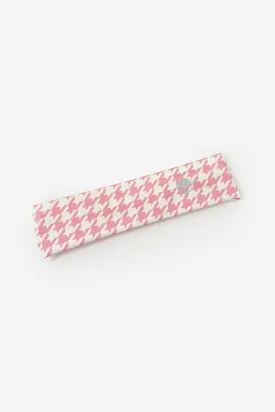 Pink Houndstooth Headband