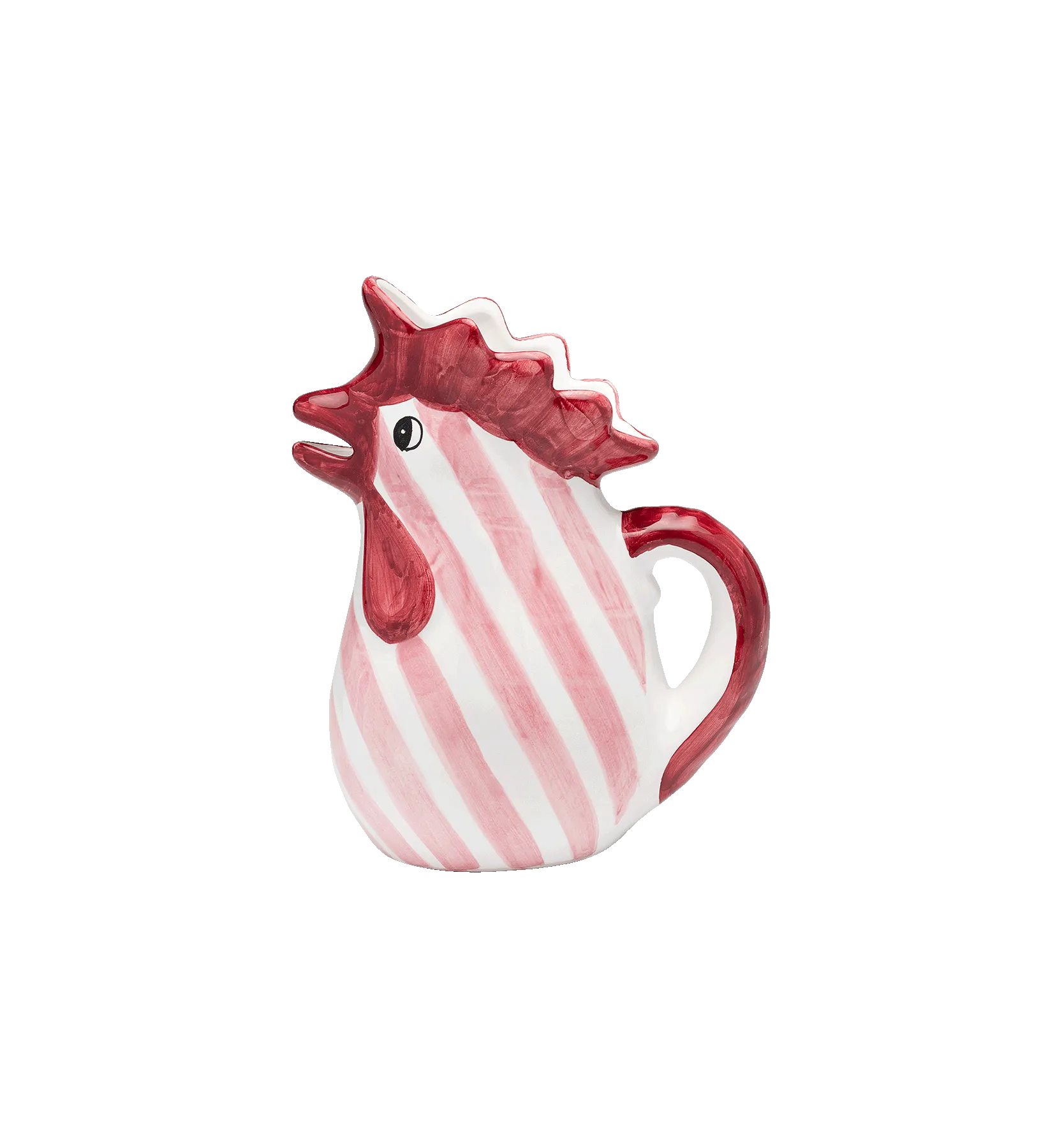 Charming Popolo Pink Striped Chicken Decorative Jar - Perfect for Kitchen Storage or Home Decor