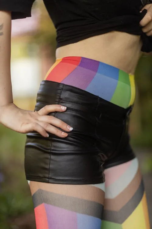 Progress Flag Printed Tights