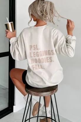 "Hey There Pumpkin" Double-Sided Graphic Crewneck (Sand) - Print On Demand