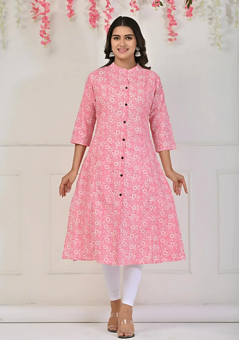 Set of 2 Printed Kurti in Ethnic Wear