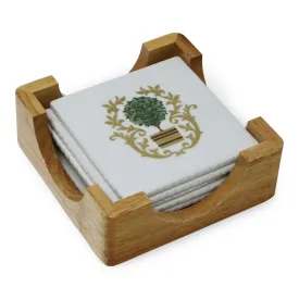 Set of Six Charlotte Moss Topiary Coasters