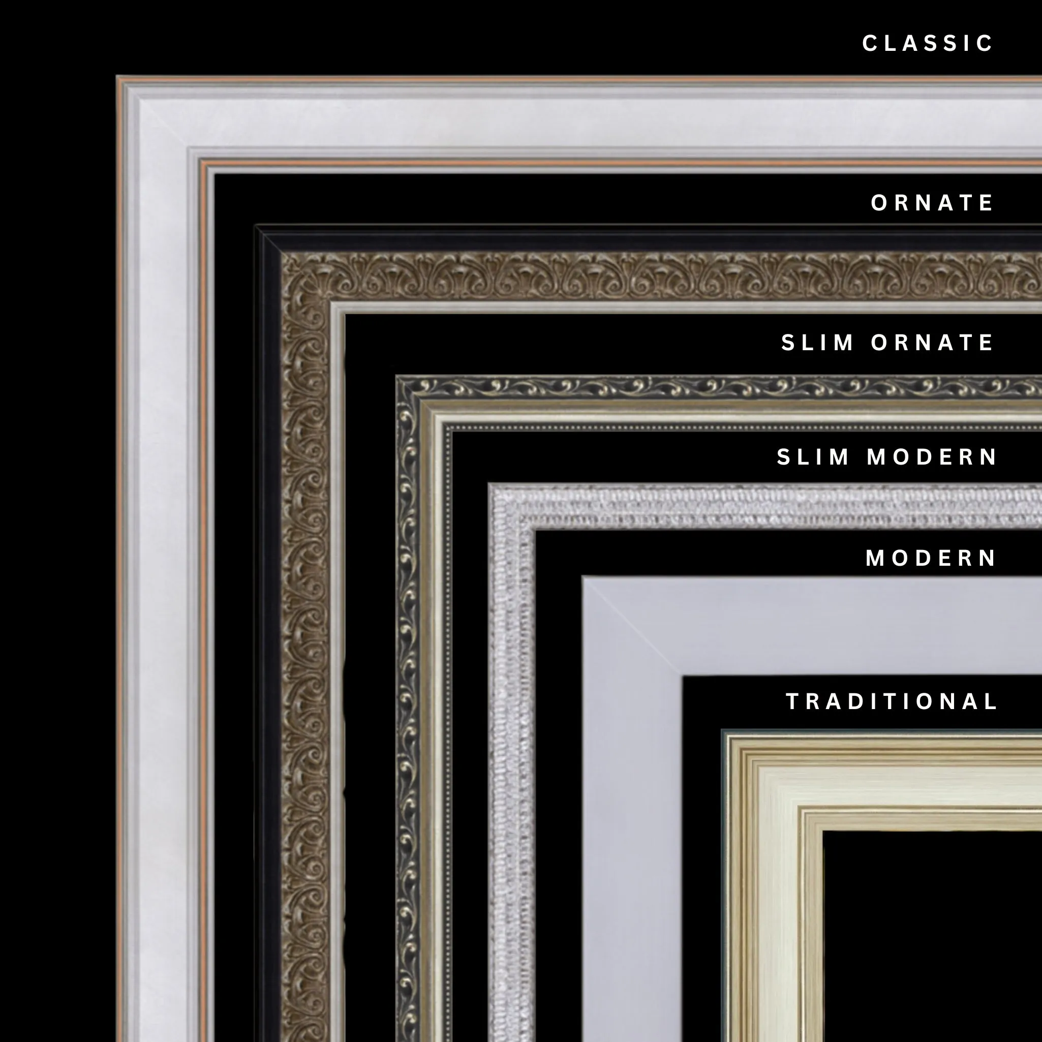 Silver 20x41 Picture Frame Ornate Traditional Classic Antique