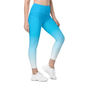 Sky Blue Blend Leggings with pockets