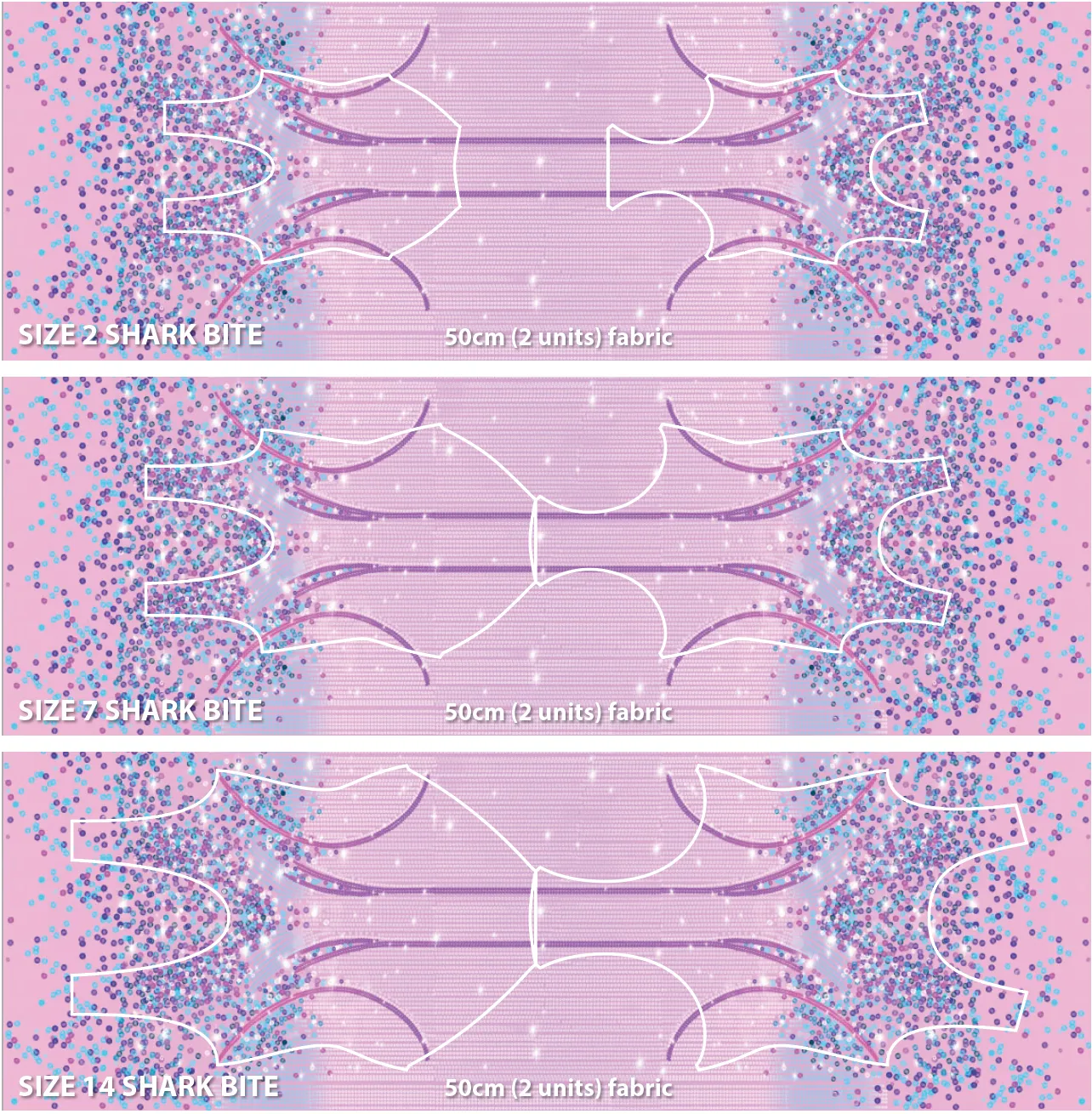 Spandex Lover Border Midnight - Glitter Stardust