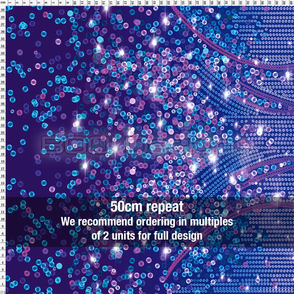 Spandex Lover Border Midnight - Glitter Stardust
