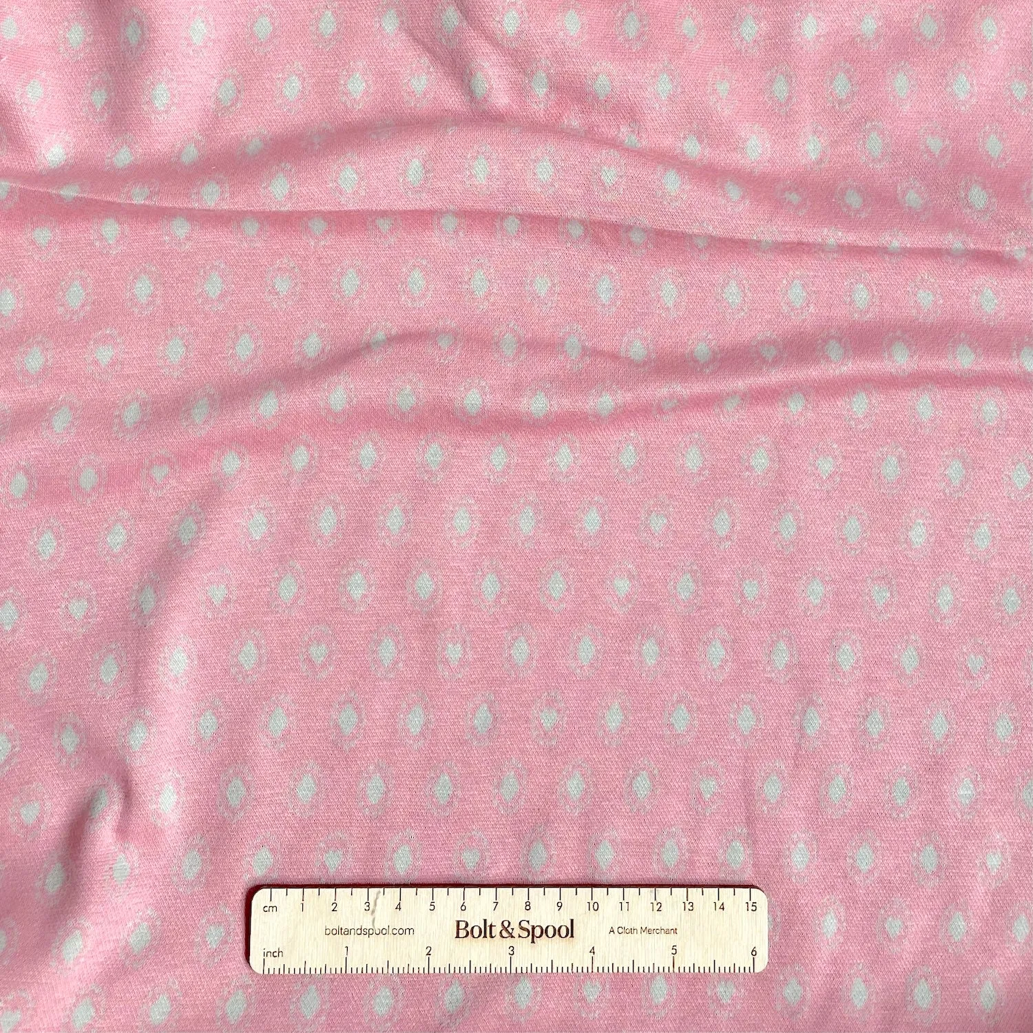 Stof Avalana Jacquard Jersey - Flowers Pink / Gray