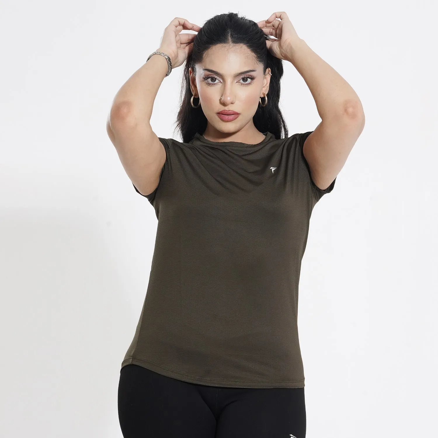 Tf-Premium Olive Cap Sleeve Women Top