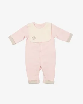 Turned-up Rompers with Bib