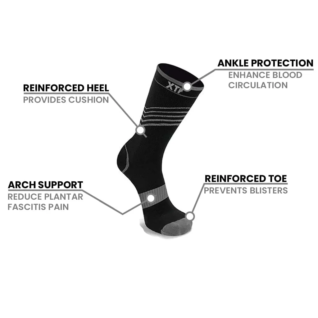 Ultra V-striped Crew-length Graduated Socks (6-Pairs)