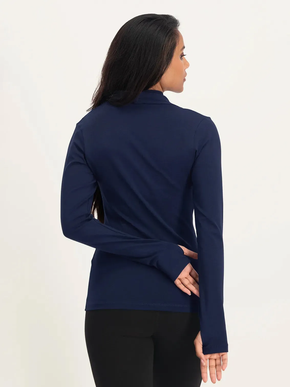 Ishtar Urban Goddess Long Sleeve Yoga Top - Midnight Blue