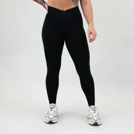 V Waistband Legging 25" - No Front Seam - Mid High Rise