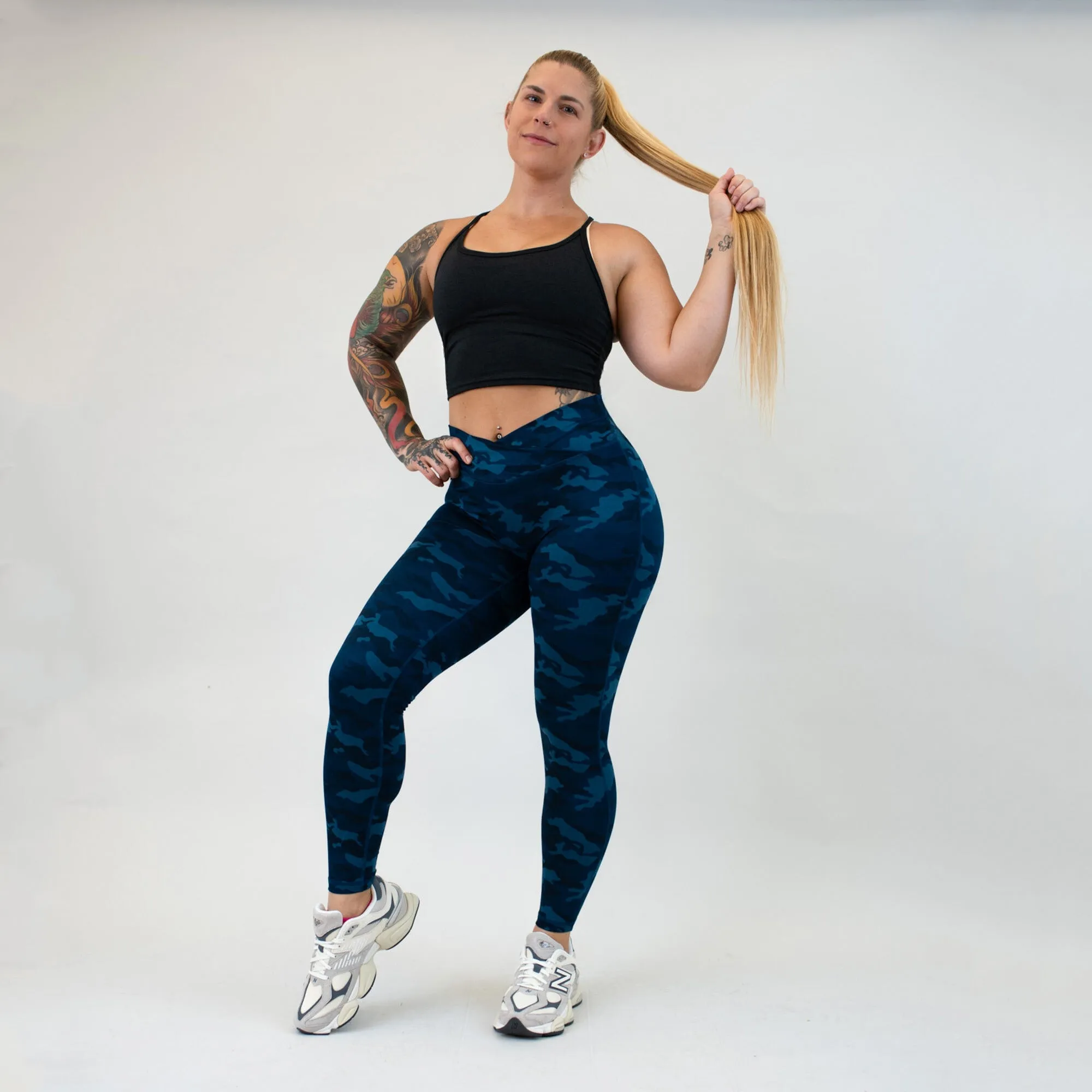 V Waistband Legging 25" - No Front Seam - Mid High Rise
