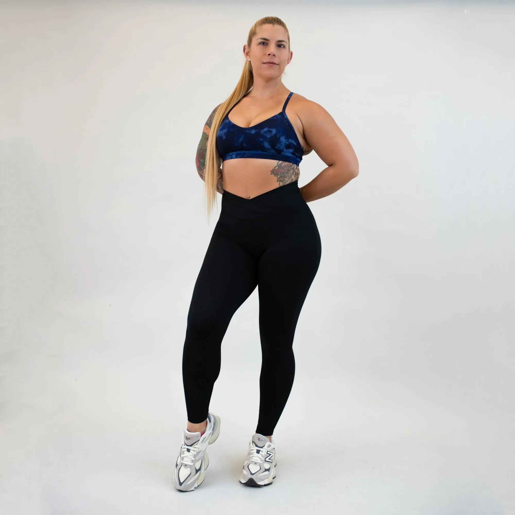 V Waistband Legging 25" - No Front Seam - Mid High Rise