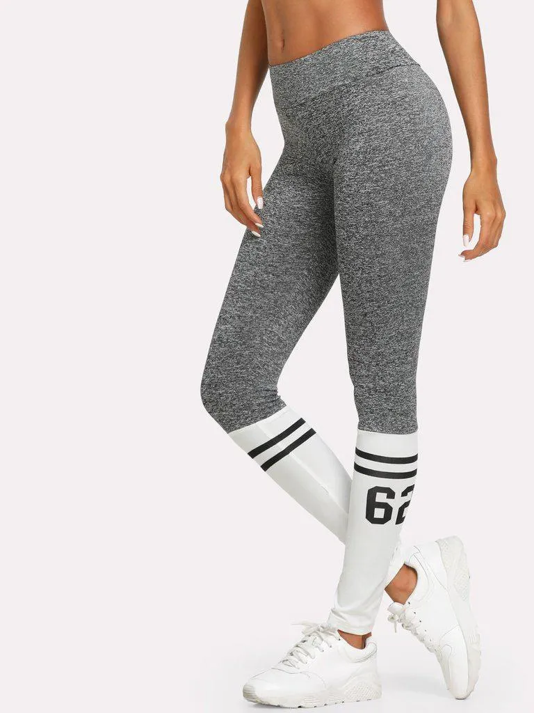 Varsity Print Space Dye Leggings