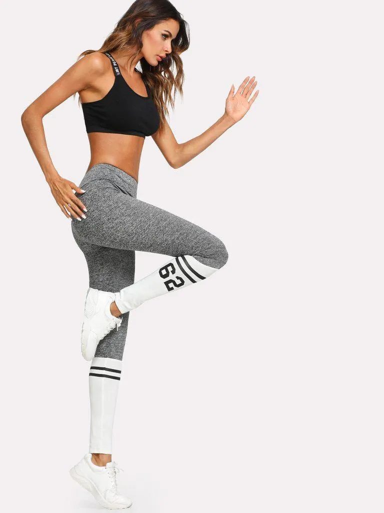 Varsity Print Space Dye Leggings