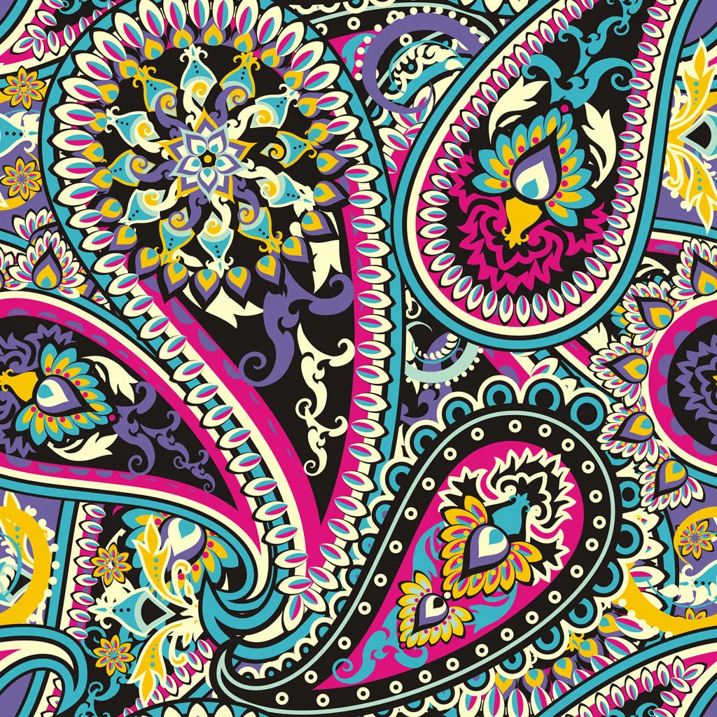 Walter Knabe Dancing Paisley Machine Printed Fabric
