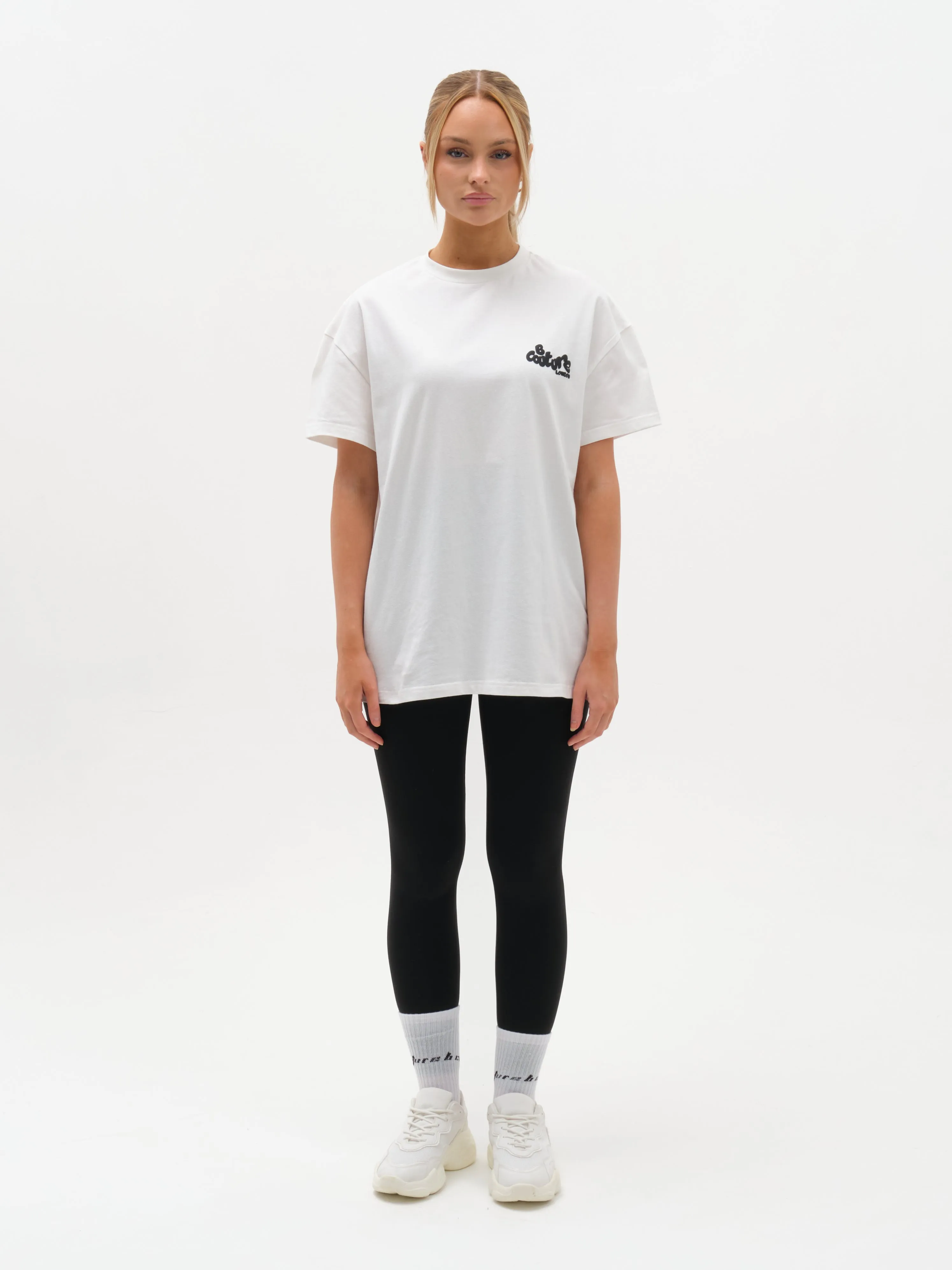 Windsor T-Shirt & Leggings Set - Cream / Black
