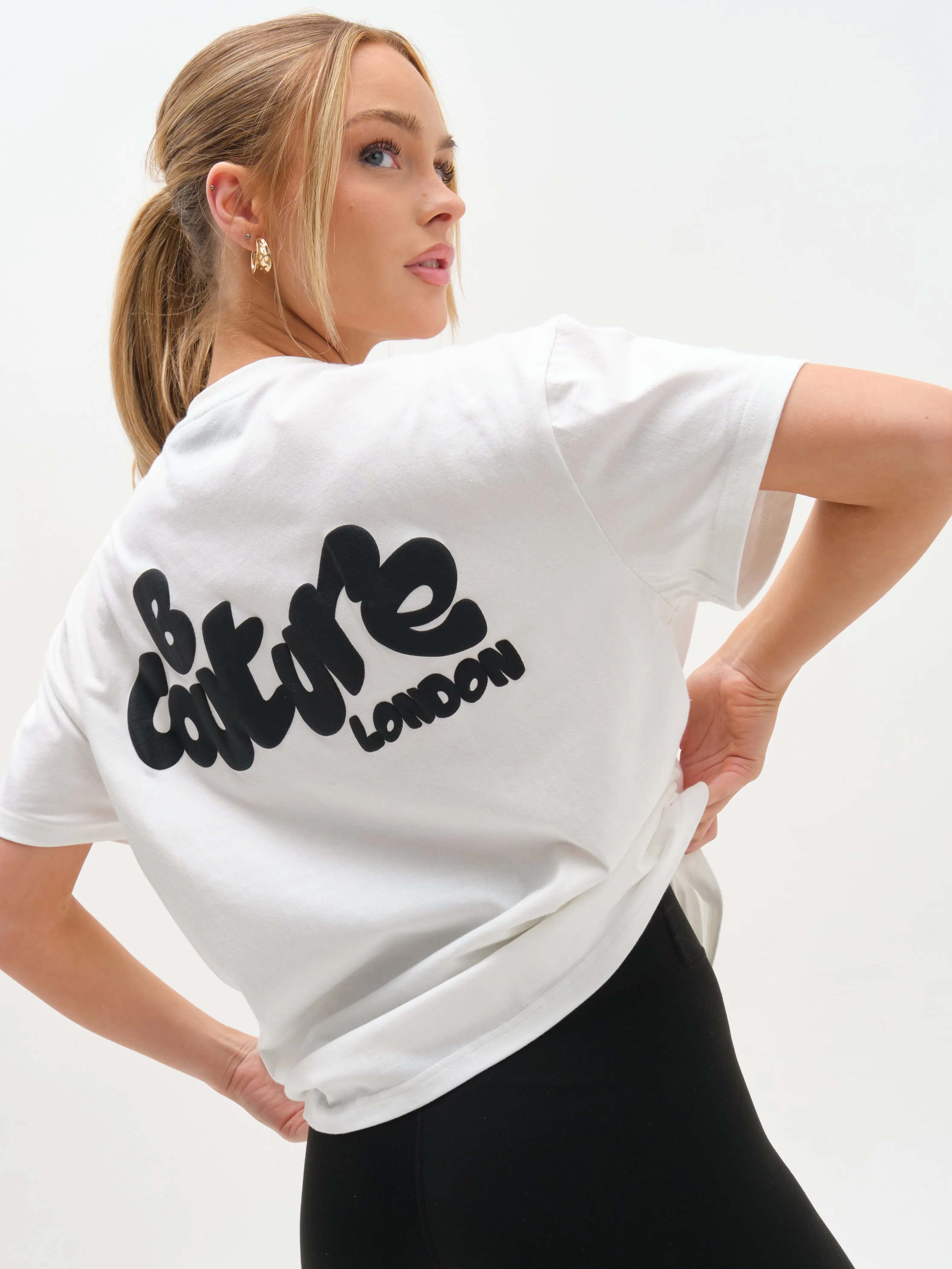 Windsor T-Shirt & Leggings Set - Cream / Black