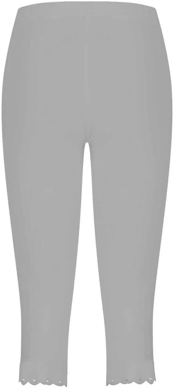 Xiaojmake High Waisted Capri Leggings for Women Summer Yoga Gym Workout Cropped Pants Rhinestone Patch Summer Beach Trousers